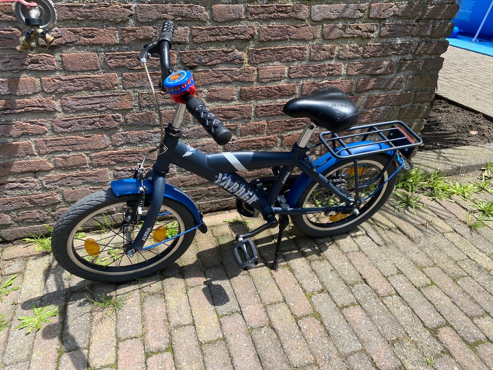 Alpina Yabber 16 inch blauw, Fietsen en Brommers, Fietsen | Kinderfietsjes, Ophalen, Terugtraprem, 16 tot 20 inch, Alpina Yabber