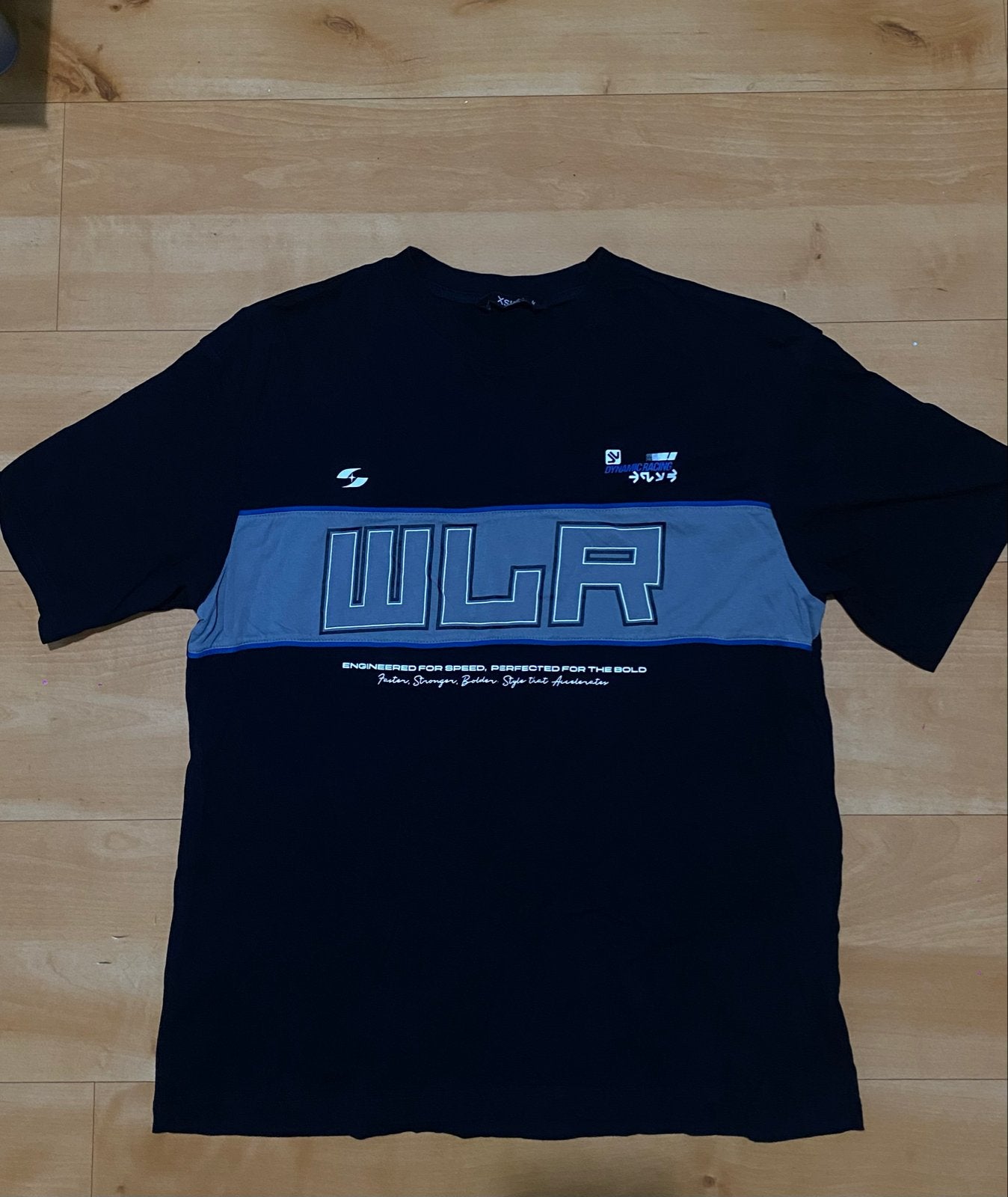 Heren T-shirt Racing Style - Maat M - Donkerblauw, Kleding | Heren, Ophalen, Zo goed als nieuw, Maat 48/50 (M), Zwart