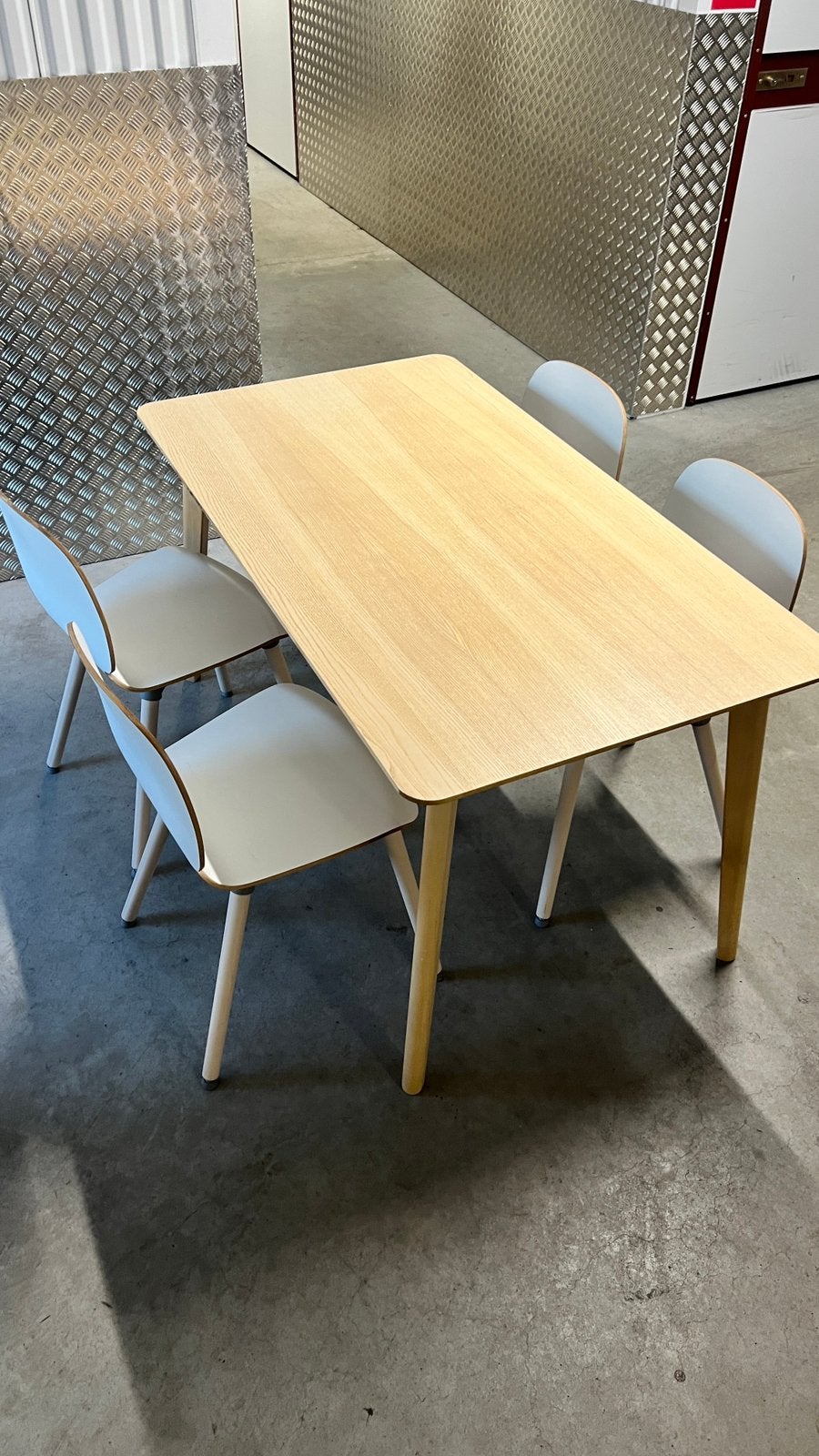 IKEA LISABO eetTafel en 4 stoelen, Ophalen, 100 tot 150 cm, 50 tot 100 cm, Zo goed als nieuw