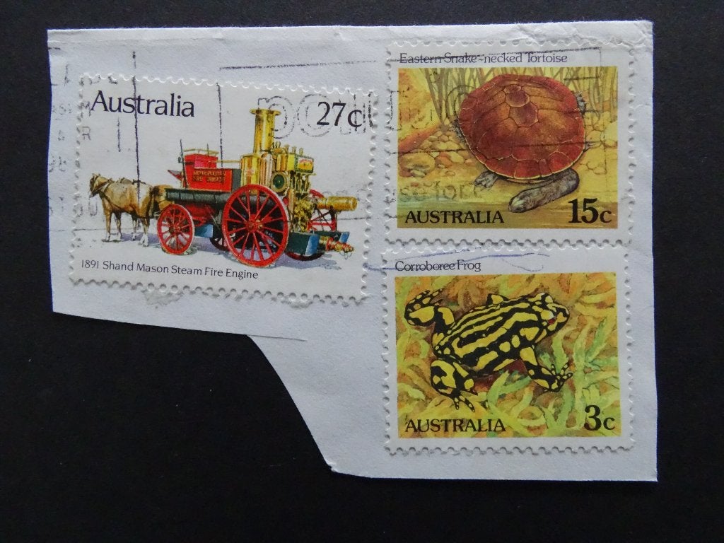 Postzegels Australië / Steam Fire Engine / Frog / Tortoise, Verzenden, Gestempeld