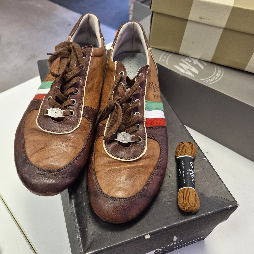 Giorgio 1958 Vlag Sneaker - Bruin Leer, Maat 46 nr 51515, Bruin, Onbekend, Giorgio 1958, Ophalen of Verzenden