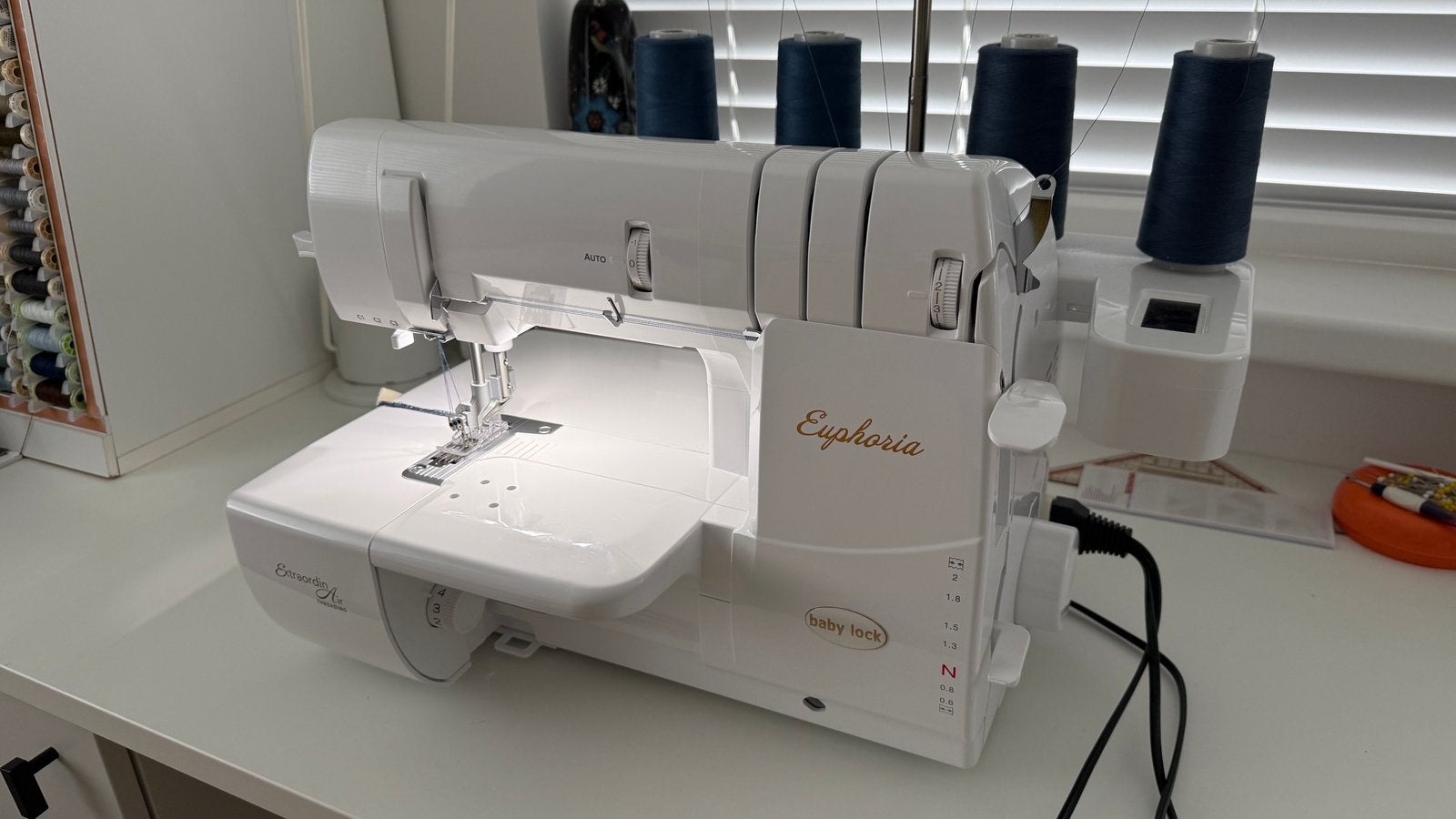 Babylock Euphoria Coverstitcher uitstekend werkend, Ophalen of Verzenden, Zo goed als nieuw, Lockmachine, Overige merken