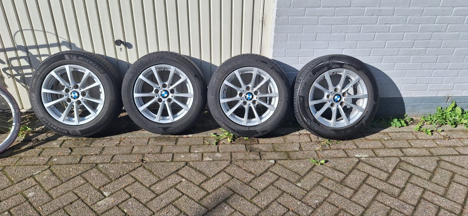 velgen + zomerbanden bmw 3 serie, Ophalen, 16 inch, Banden en Velgen, 205 mm