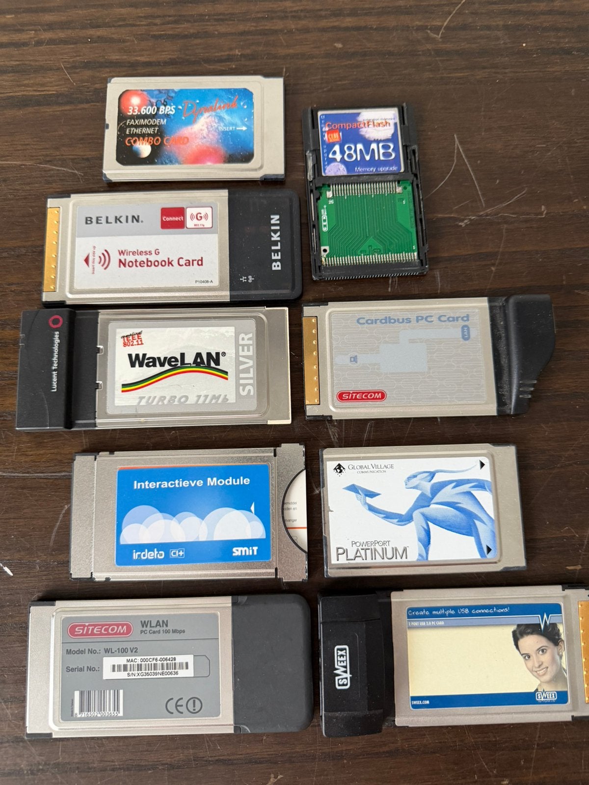 Partij PCMCIA / CardBus kaarten–Belkin, Sitecom, Lucent, etc, Ophalen of Verzenden, Gebruikt
