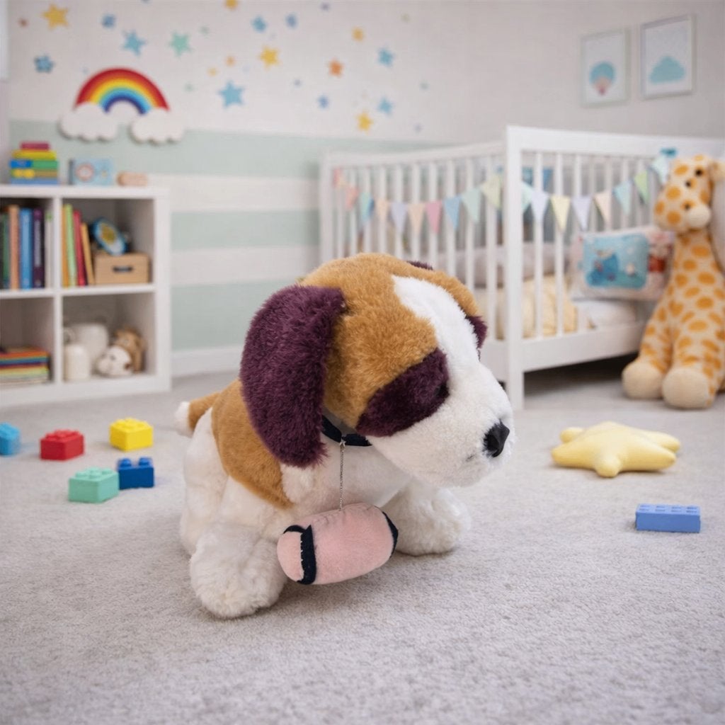 vintage 80's- knuffel Bernard hond-teddy toys holland, Middelgroot (20 tot 80 cm), Bruin, Hond, Ophalen of Verzenden