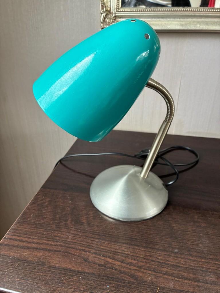 Hema bureaulamp groen/blauw, Ophalen of Verzenden, Zo goed als nieuw, Metaal, Minder dan 50 cm