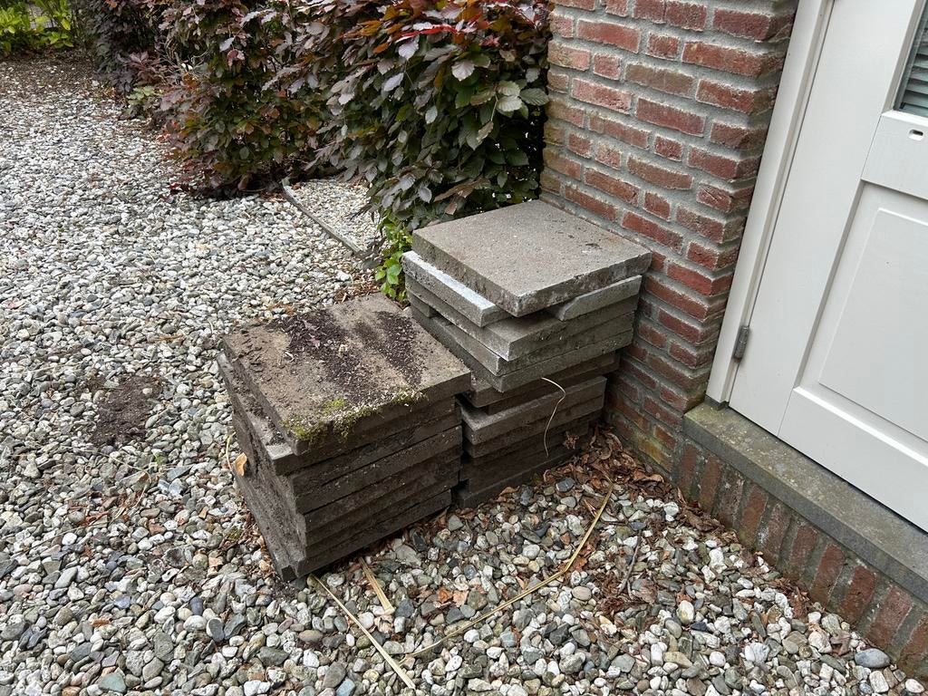 Gebruikte betonnen terrastegels, Tuin en Terras, Tegels en Klinkers, Ophalen, Zo goed als nieuw, Minder dan 5 m², Beton
