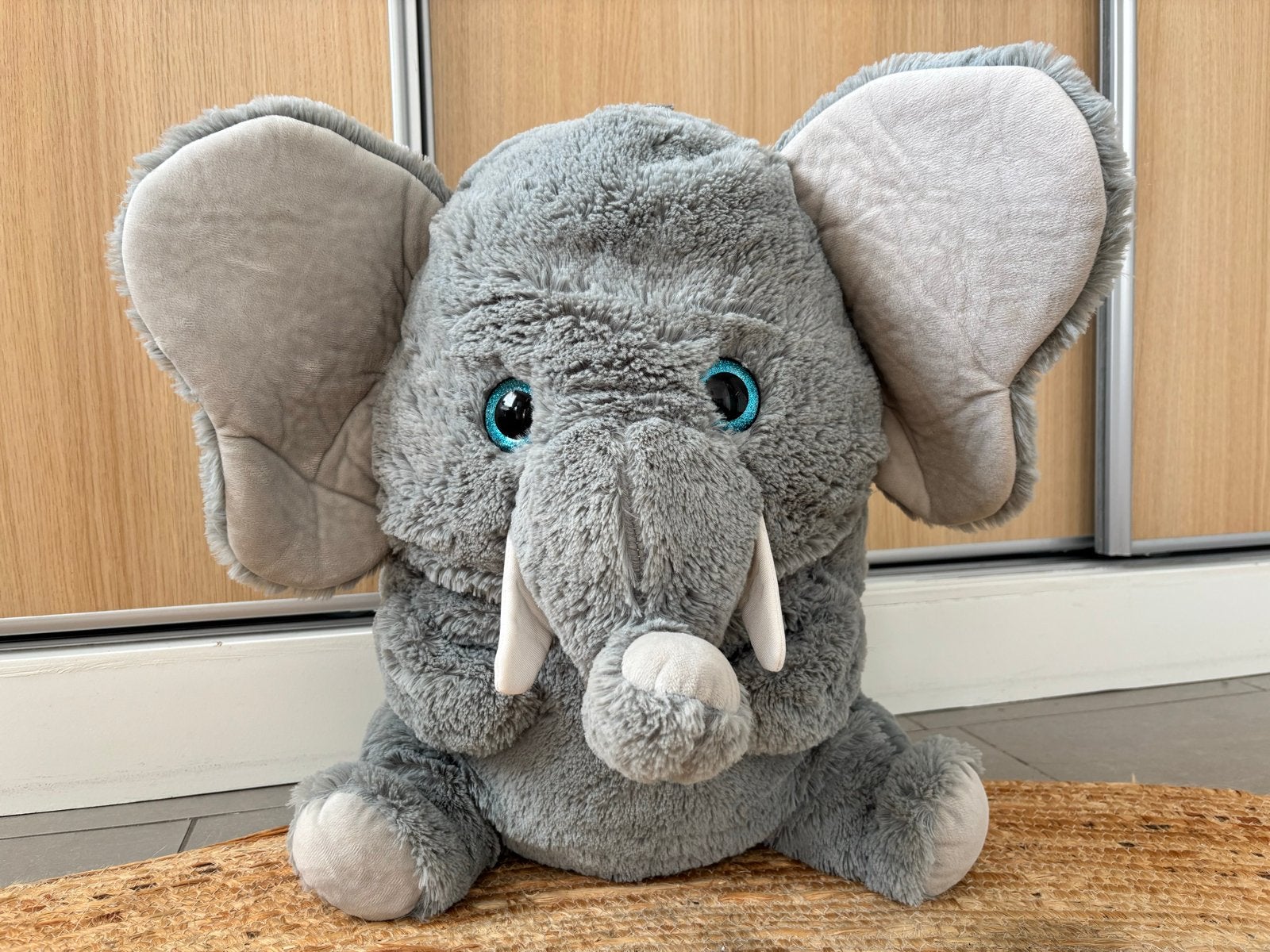 Grote Olifant Knuffel - 50 cm hoog, 45 cm breed, Grijs, Ophalen of Verzenden, Zo goed als nieuw, Middelgroot (20 tot 80 cm)
