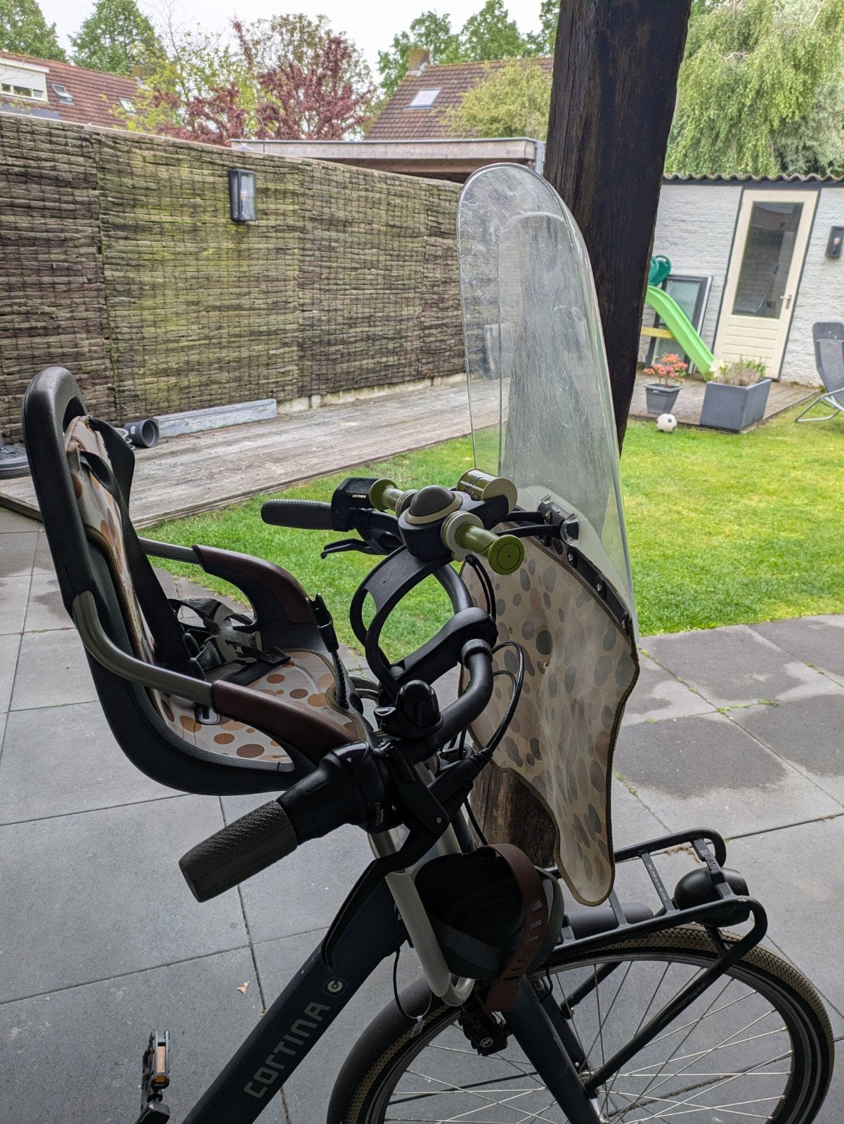 Kinderzitje voor fiets met windscherm, Ophalen, Voorzitje, 0 t/m 13 kg, Gebruikt