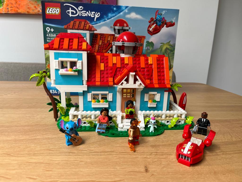 Lego 43268 Stitch Strandhuis compleet met boekje en doos, Ophalen of Verzenden, Zo goed als nieuw, Lego