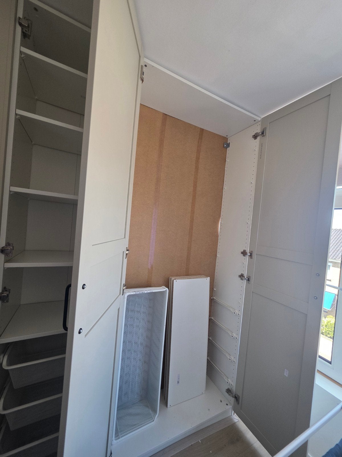 IKEA PAX Kast 100x36x236 cm met mandjes en planken, Huis en Inrichting, Met plank(en), Gebruikt, 200 cm of meer, 25 tot 50 cm