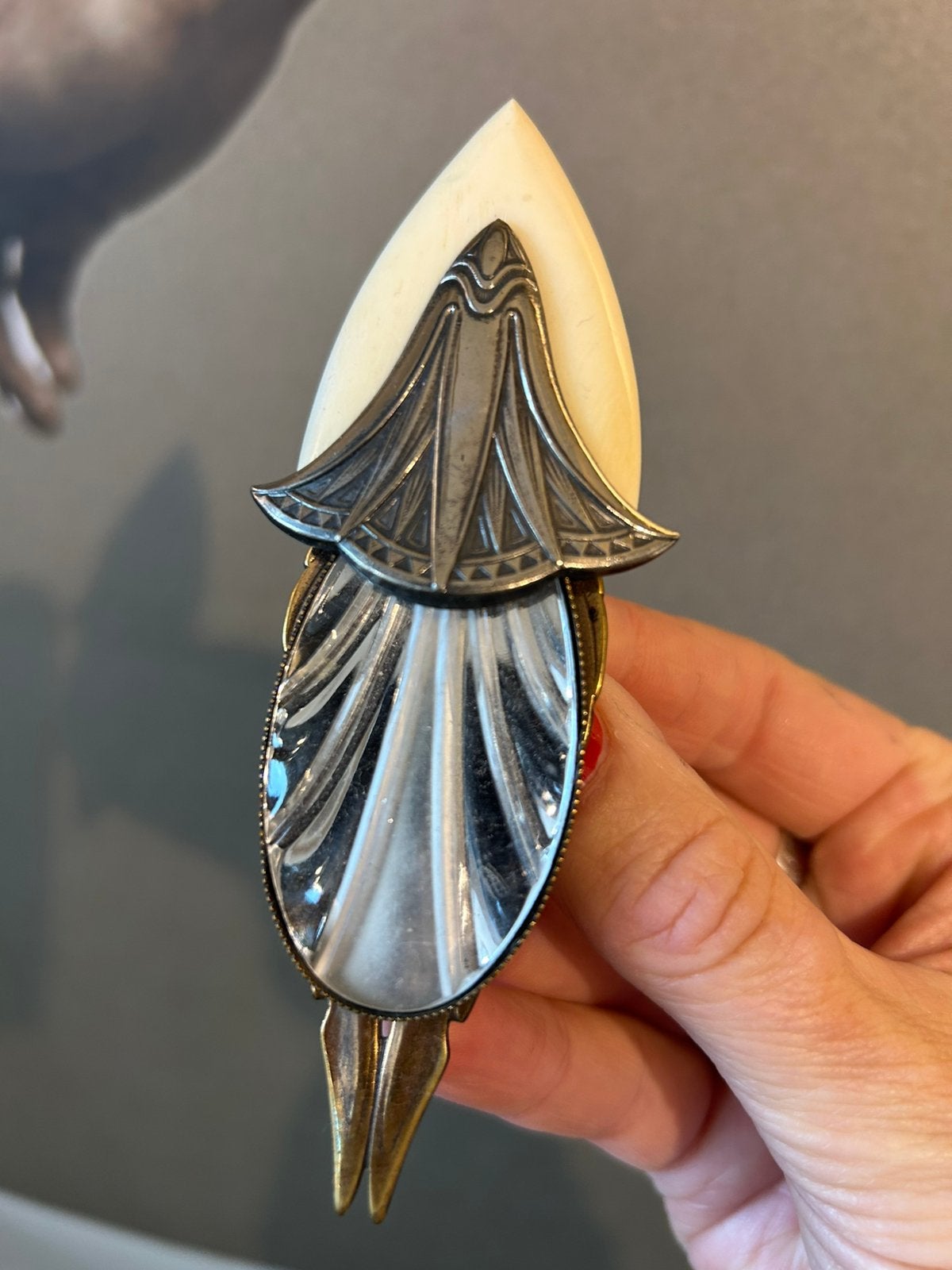 Ermani Bulatti broche uit de 70/80s, 10 cm of meer, Overige materialen, Ermani Bulatti, Gebruikt