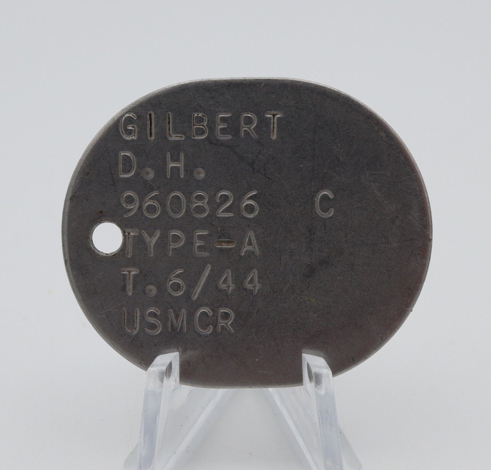 US WWII Marine Corps Dog Tag (4), Ophalen of Verzenden, Marine, Amerika, Embleem of Badge