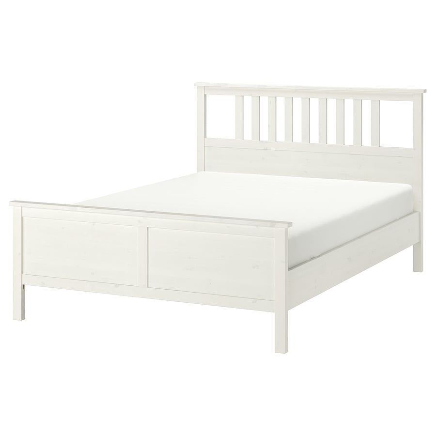 Ikea bed 140x200 hemnes met of zonder matras, Ophalen, Gebruikt, Wit, Tweepersoons
