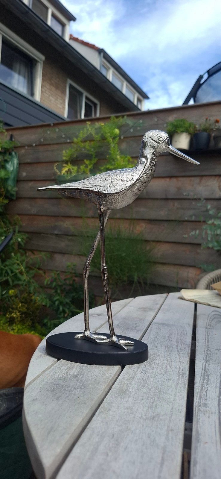 Elegant vogel sculptuur met verborgen opbergvak - Nieuw!, Antiek en Kunst, 28 cm, Verzenden, Zilver, Beeld