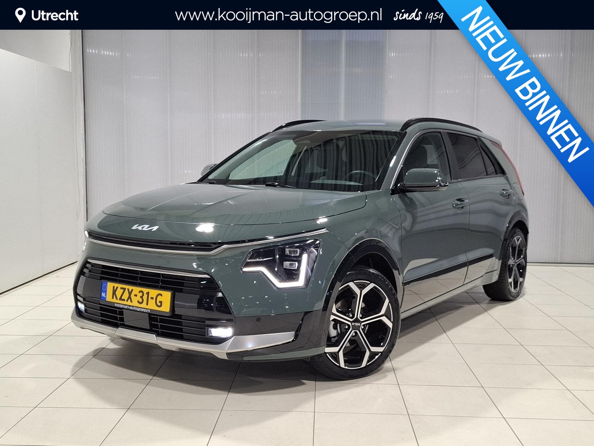 Kia Niro 1.6 GDi Hybrid DynamicPlusLine 18 inch, stoel en st, Auto's, 1374 kg, Stof, Gebruikt, Euro 6