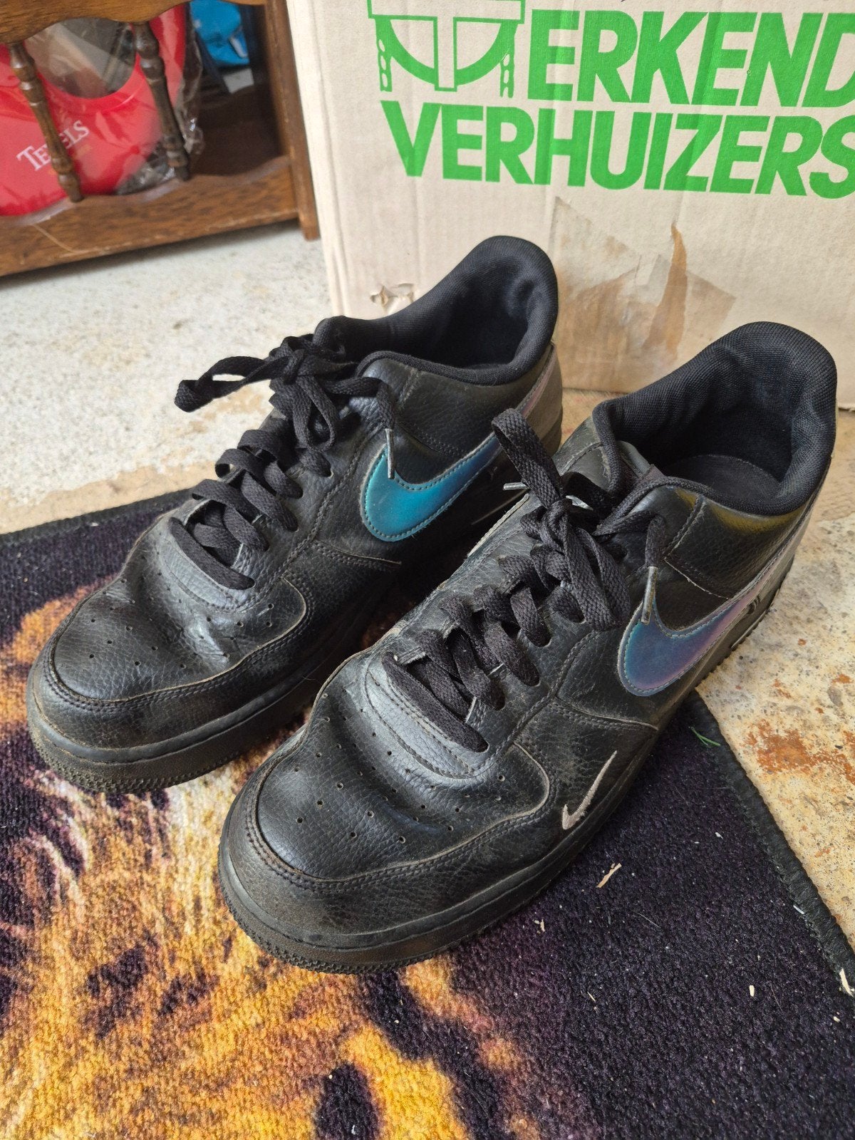 Gedragen Nike Air Force 1 Sneakers, Ophalen of Verzenden, Gedragen, Zwart