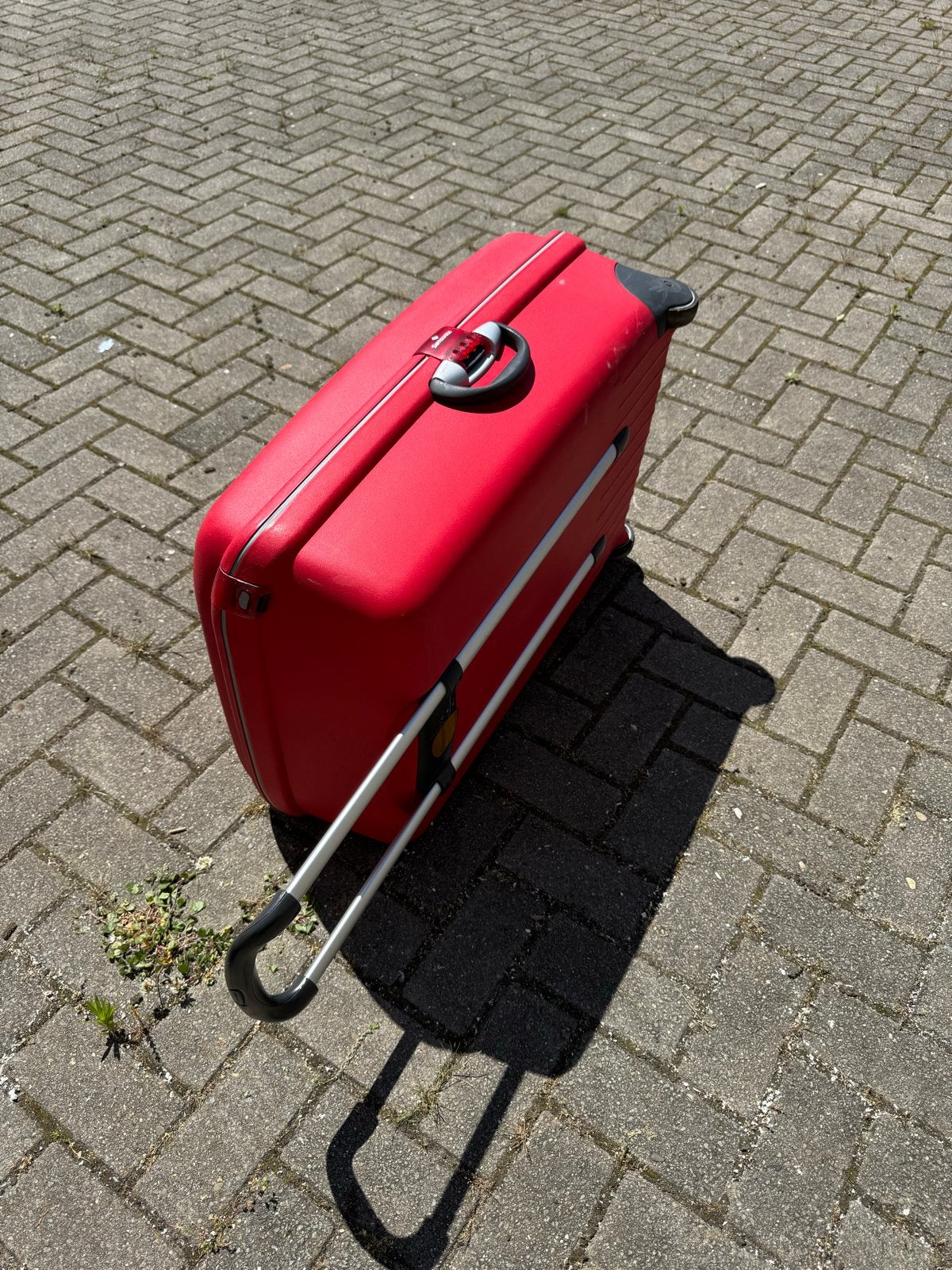 Samsonite Koffer - Rood, Hard Kunststof, Sieraden, Tassen en Uiterlijk, Koffers, Ophalen, Gebruikt, Hard kunststof, 45 tot 55 cm
