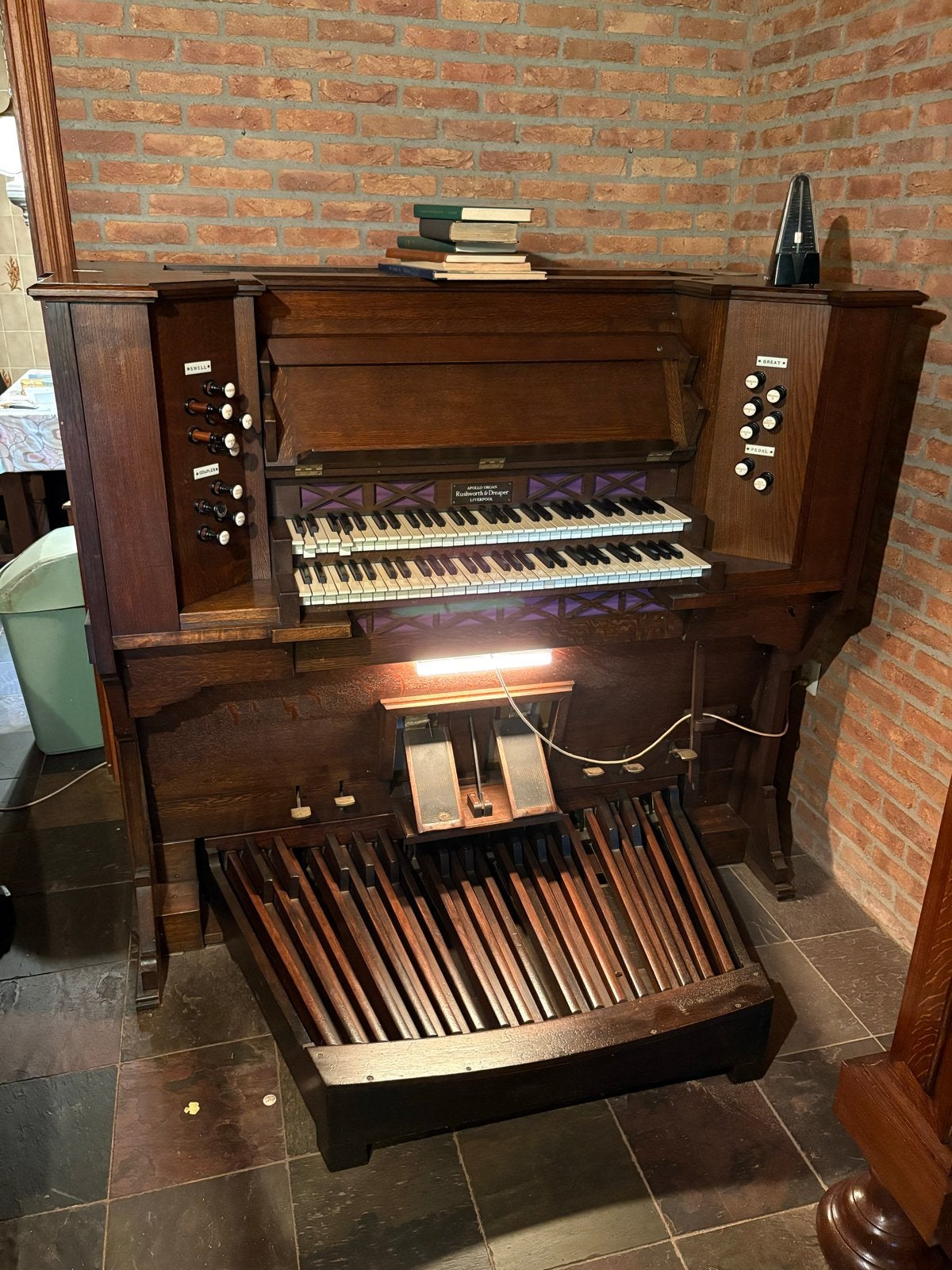 Antiek Apollo Orgel Rushworth & Dreaper Liverpool, Ophalen, Gebruikt, 2 klavieren, Orgel