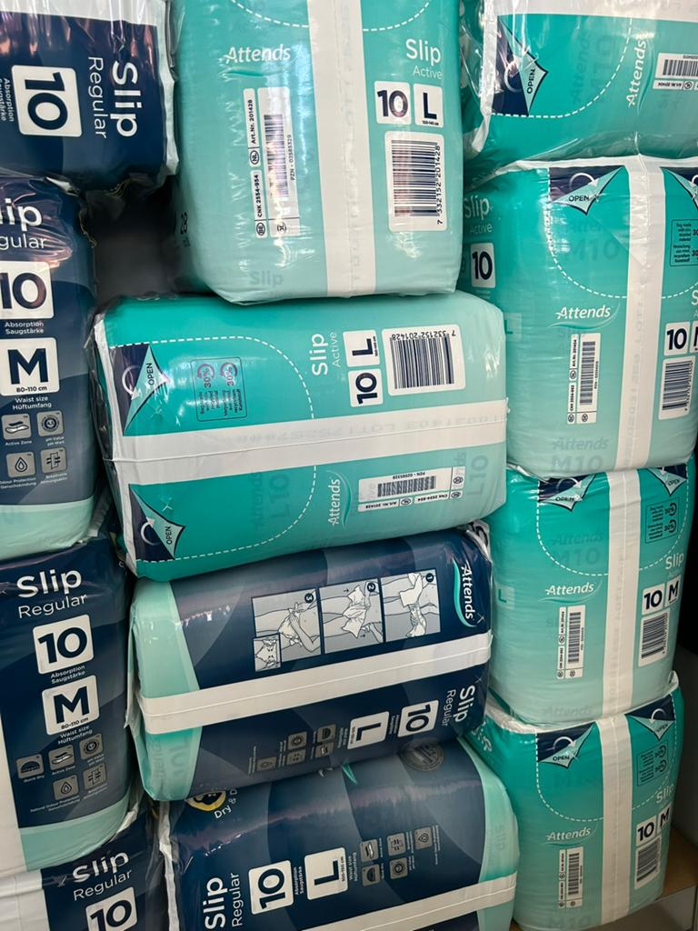 Attends Slip Regular 10 maat L incontinentieluiers, Verzenden, Nieuw