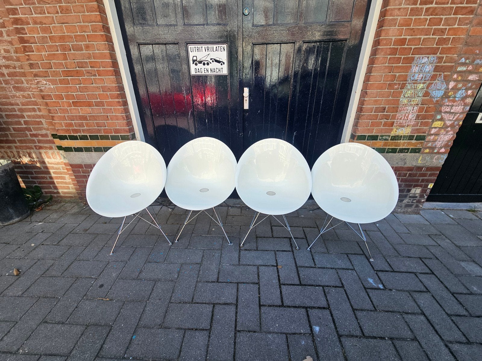 Kartell Ero|S| stoelen van Philippe Starck, Ophalen, Wit, Vijf, Zes of meer stoelen, Modern, Design, Iconisch