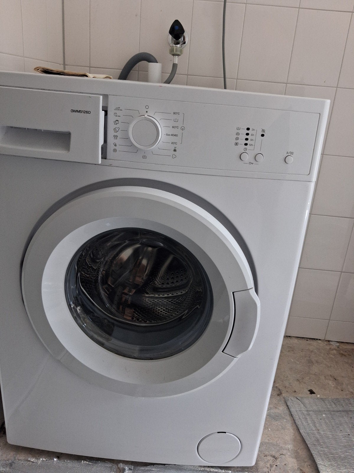 OK. Wasmachine - 1 jaar oud, goede staat (defect manchet), Witgoed en Apparatuur, Ophalen, Gebruikt, Voorlader, 85 tot 90 cm