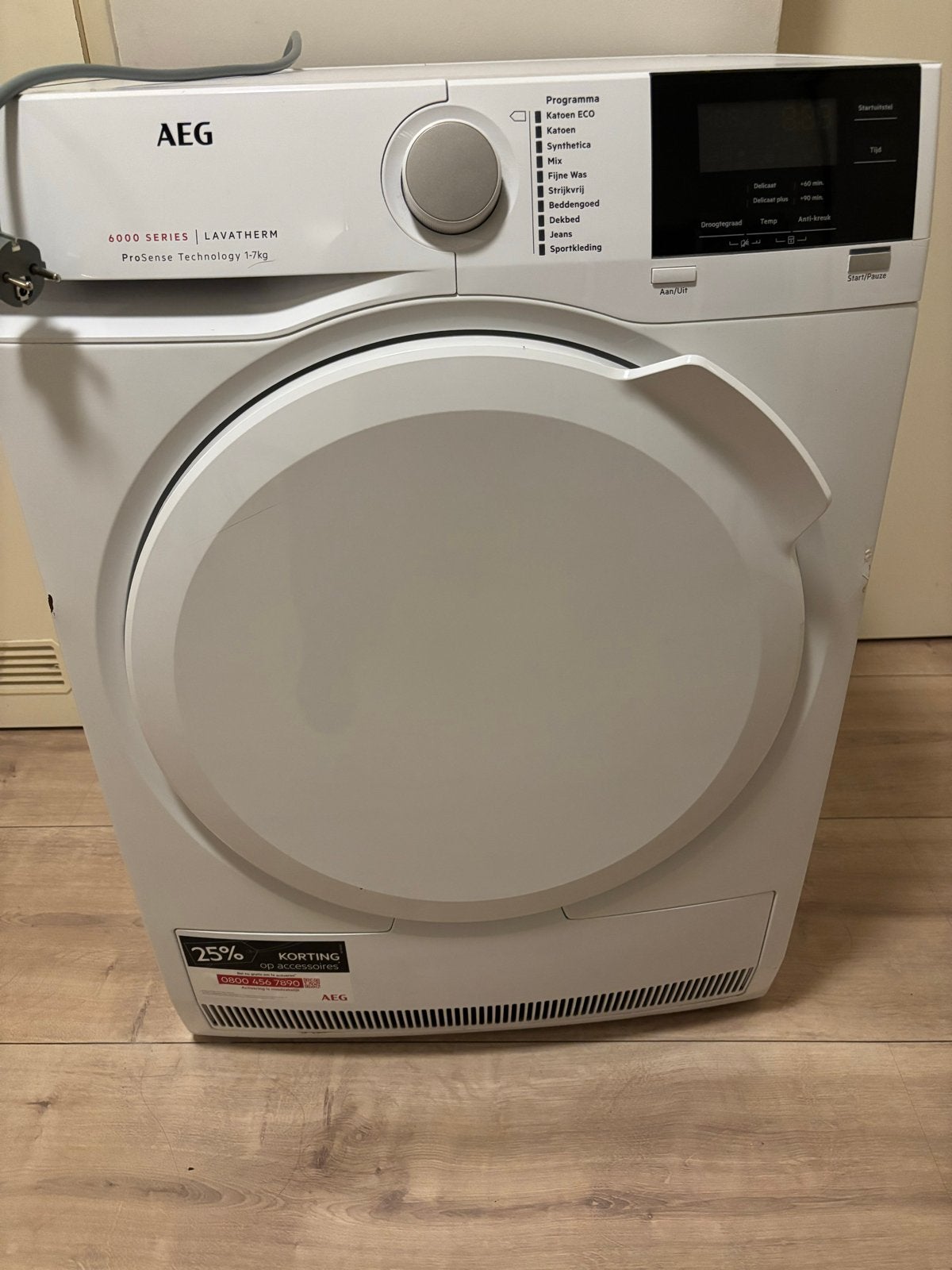 AEG Lavatherm 6000 Series wasdroger - E60 foutmelding, Ophalen, 8 tot 10 kg, Voorlader, Niet werkend