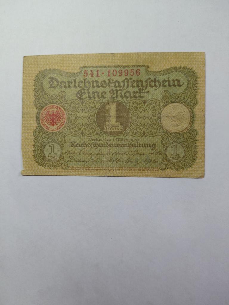 Duitse 1 mark 1920, Ophalen of Verzenden, Duitsland