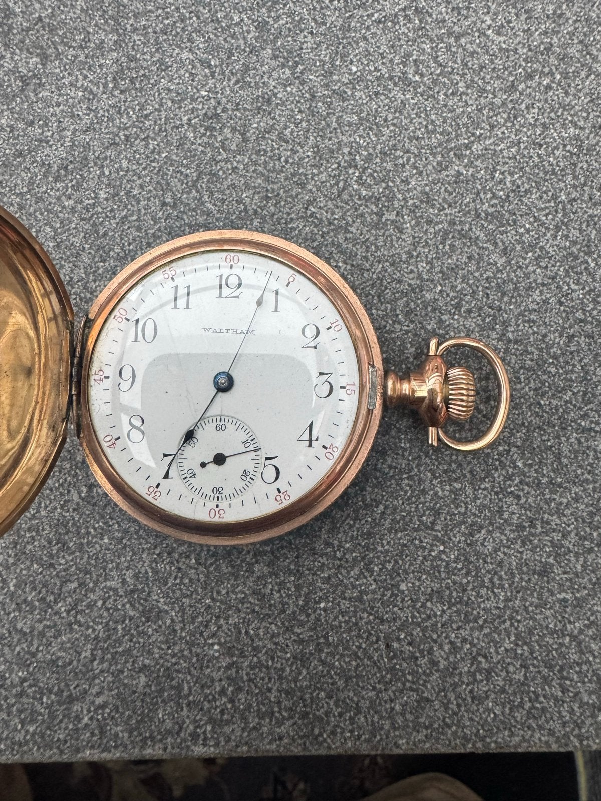 Waltham Zakhorloge 15 Jewels - Verguld en Lopend, Ophalen of Verzenden