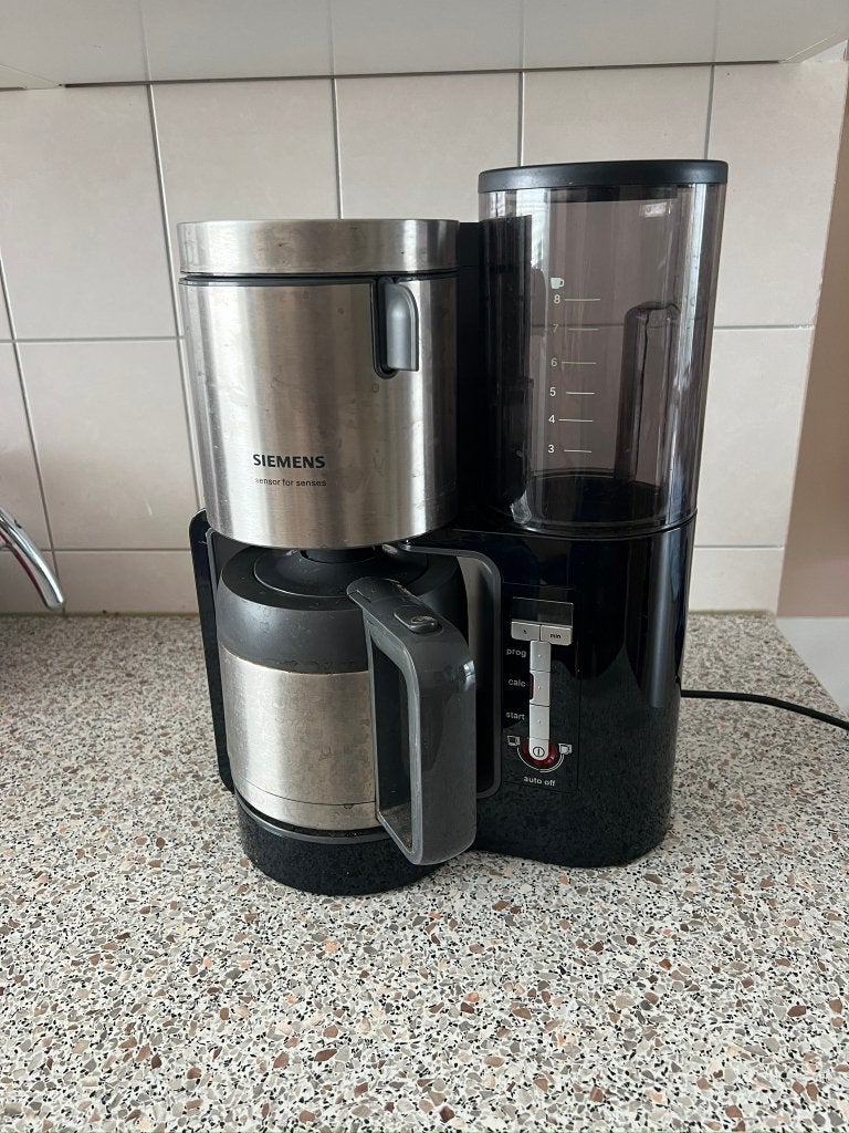 Siemens koffiezetapparaat met thermoskan, Ophalen, Gebruikt, 10 kopjes of meer, Koffiemachine