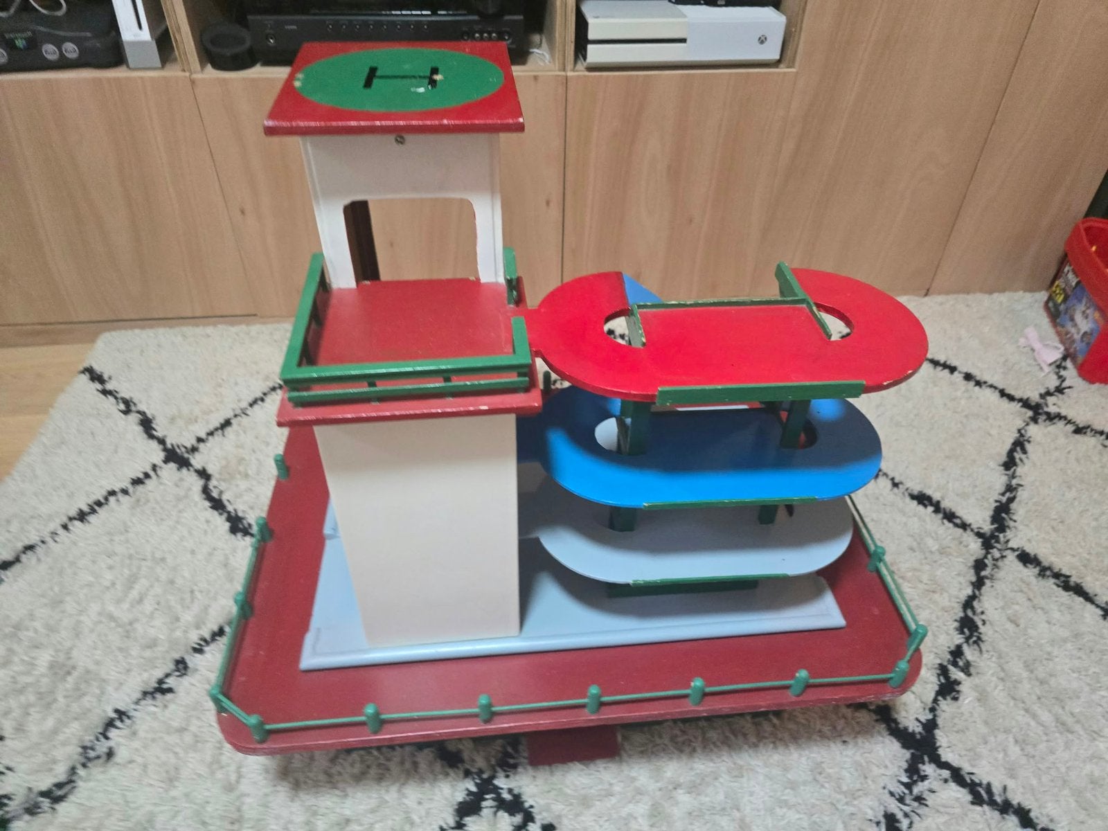 Houten speelgarage, Kinderen en Baby's, Ophalen, Gebruikt