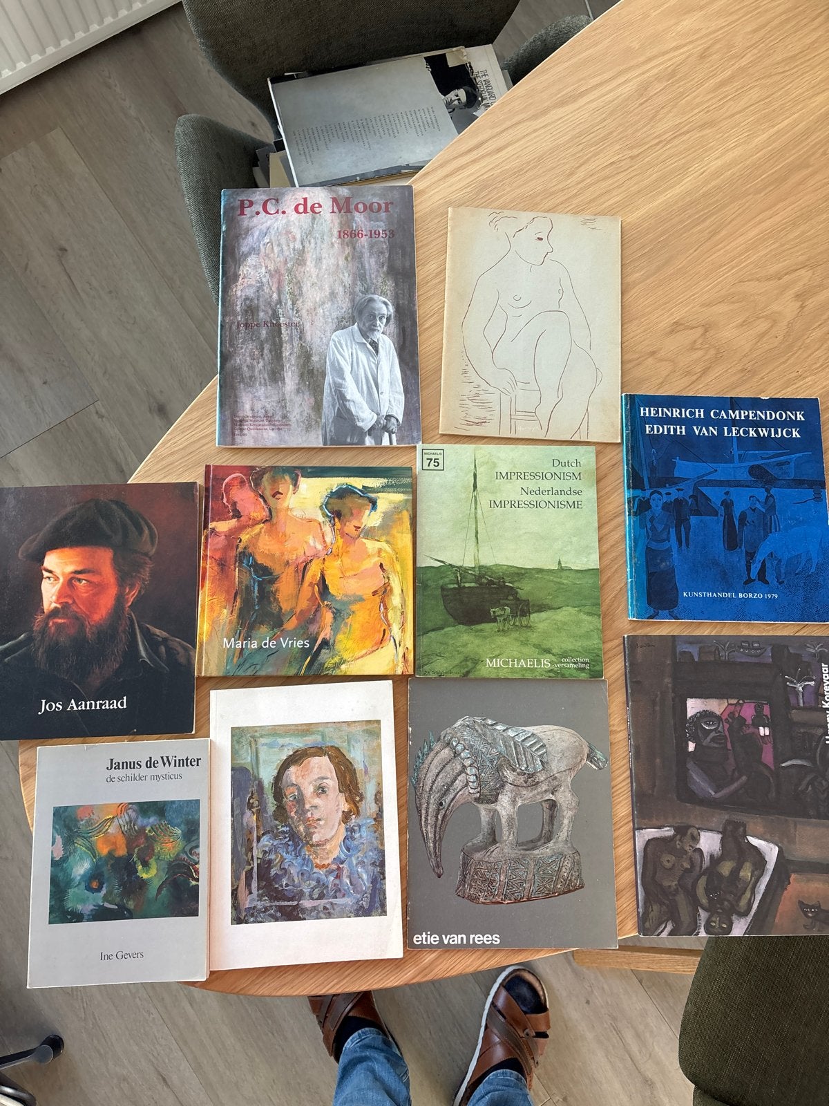 Collectie kunstboeken: P.C. de Moor, Maria de Vries e.a., Boeken, Ophalen of Verzenden, Gelezen, Schilder- en Tekenkunst