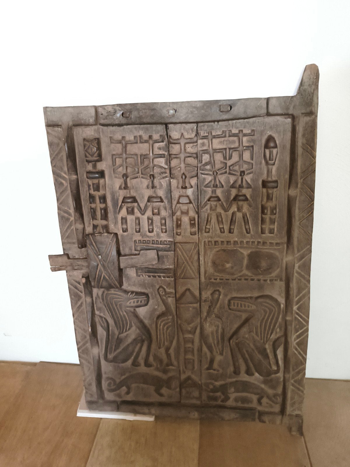 Antieke Dogon Deur uit Mali - Afrikaanse Kunst 38x68cm, Hout, Bruin, Afrika, Overige typen