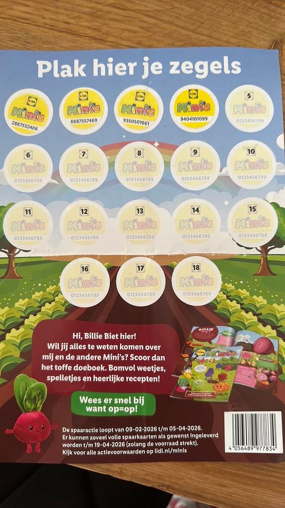 Lidl zegels gezocht 14 stuks gratis, Lidl, Ophalen of Verzenden