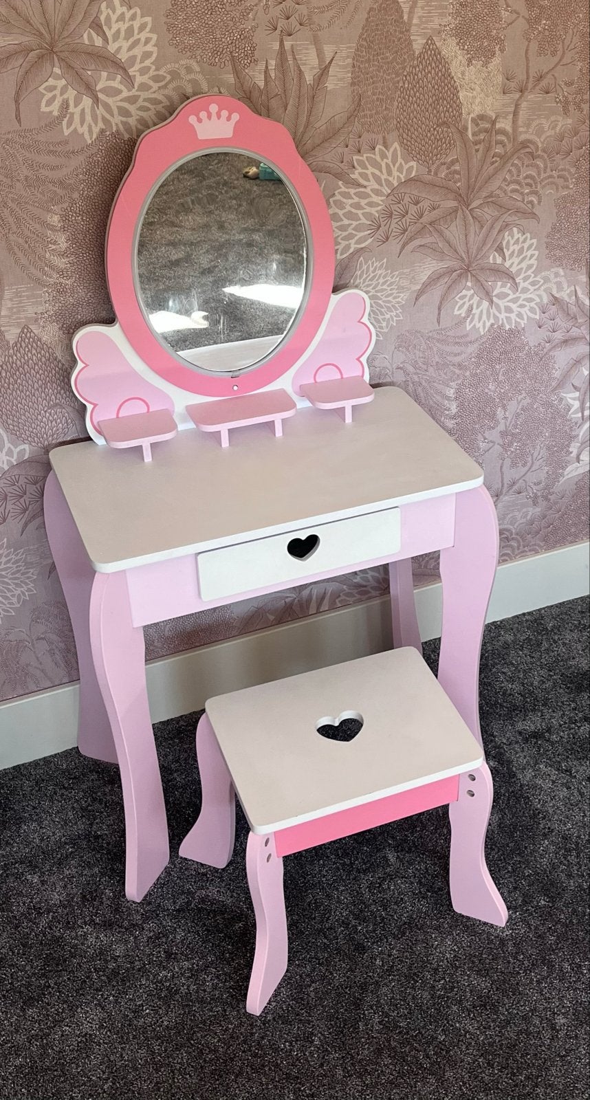 Mini Matters houten make-uptafel met krukje en accessoires, Kinderen en Baby's, Ophalen, Gebruikt, Meisje