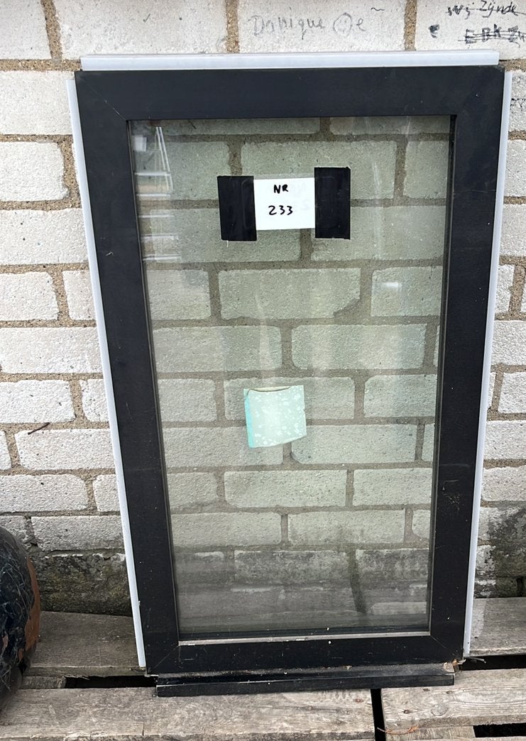 (233) Nieuw aluminium vast raamkozijn incl glas, Ophalen, Minder dan 75 cm, Raamkozijn, Inclusief glas