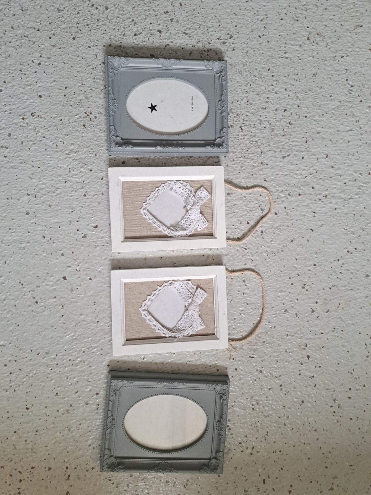 Nieuwe fotolijsten set - grijs en wit, Nieuw, Ophalen of Verzenden, Fotolijst, Meerkleurig