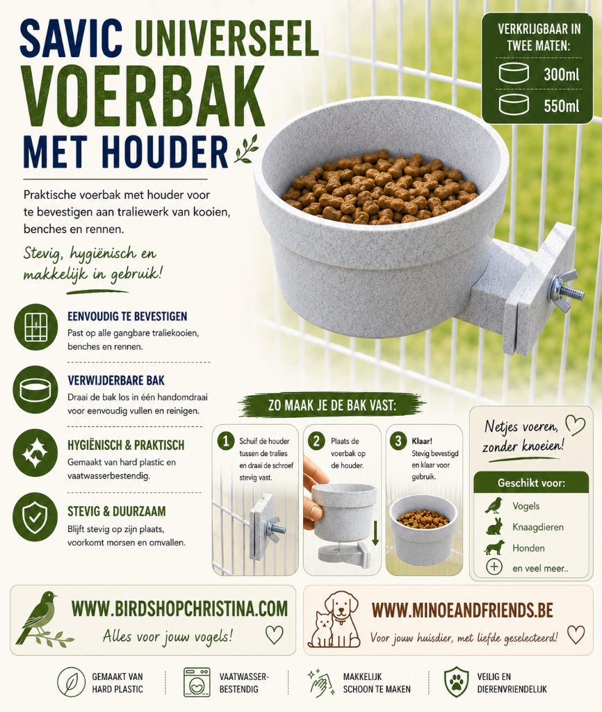 Savic Universeel Voerbak ( Crock )  - Met Houder - 550ml, Ophalen, Nieuw, Eten en Drinken