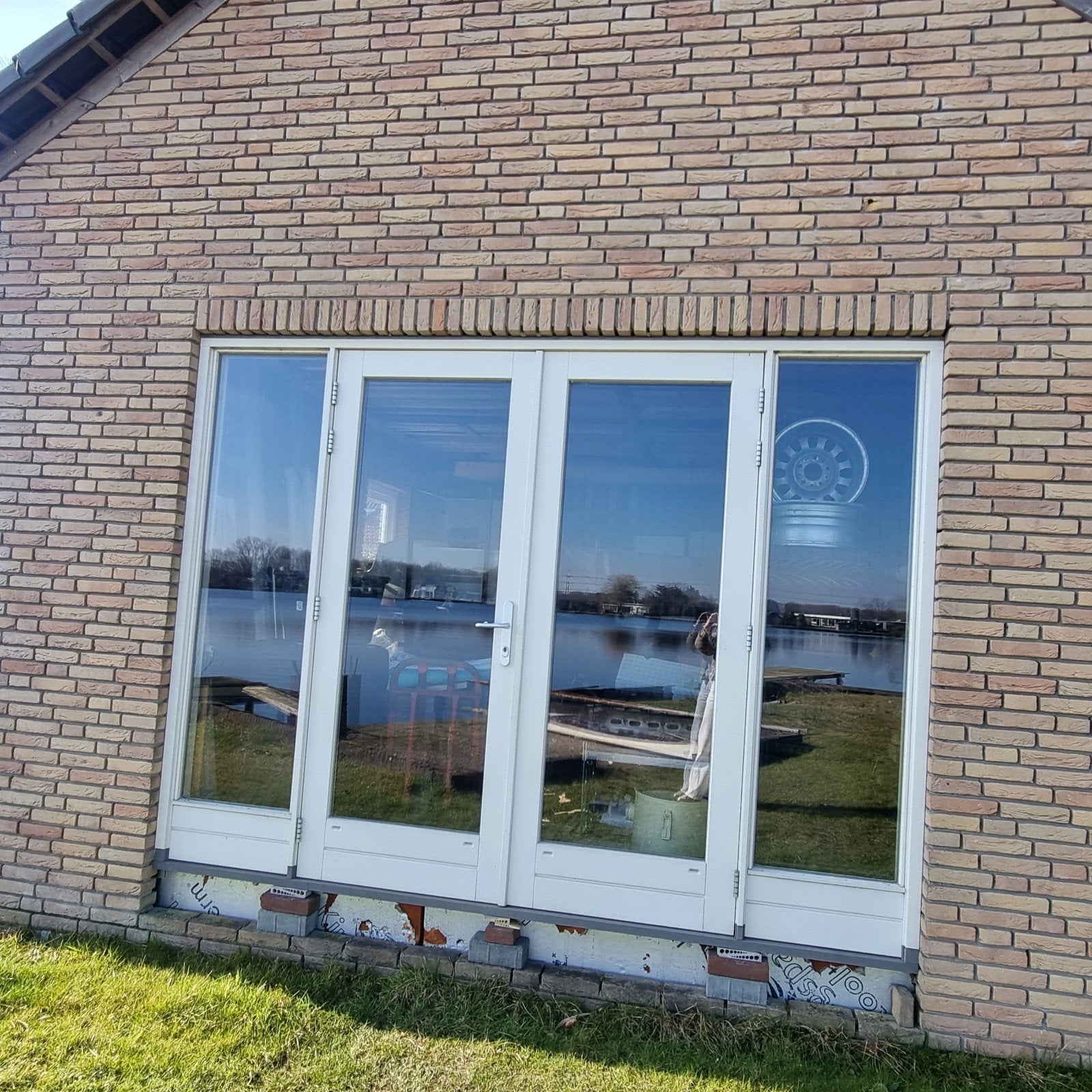 Set van 2 draaideuren 294,3 x 222 cm, Ophalen, Kunststof, Buitendeur, 120 cm of meer