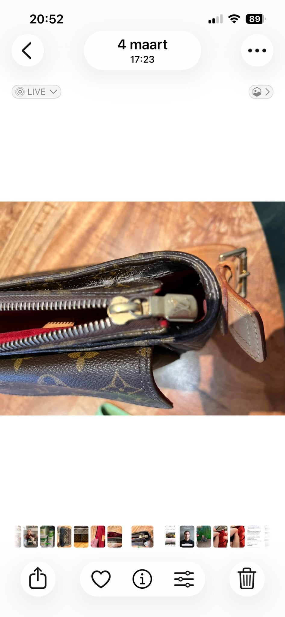 Louis Vuitton Monogram Schoudertasje, Sieraden, Tassen en Uiterlijk, Ophalen of Verzenden, Zo goed als nieuw, Bruin, Schoudertasje