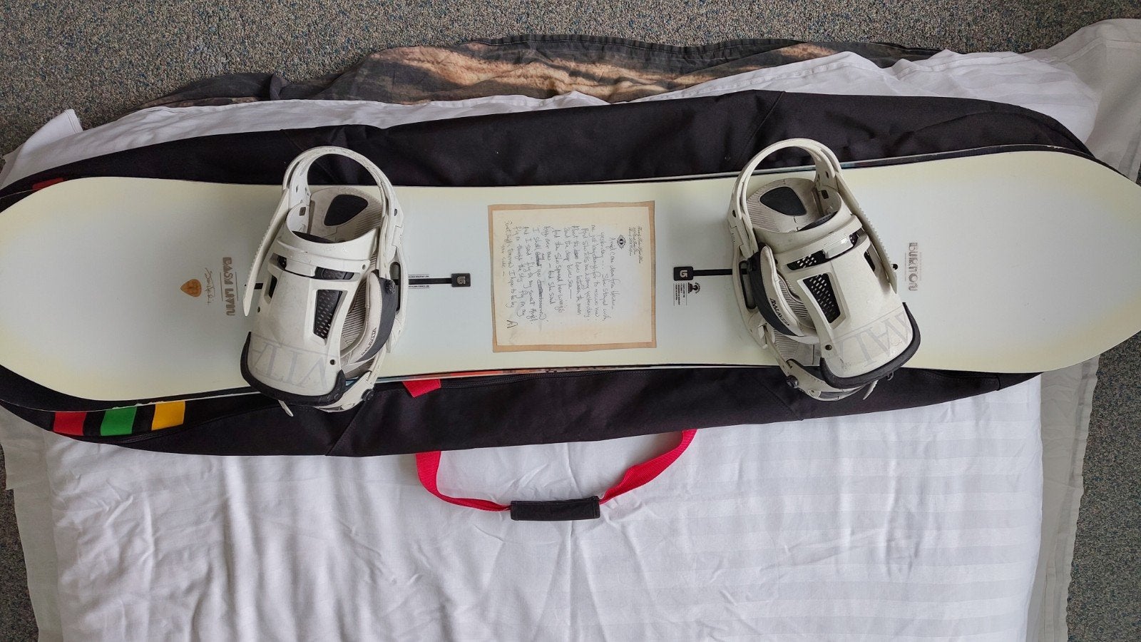 Snowboard set Burton, Nitro, onderhoudsmateriaal, Sport en Fitness, Ophalen, Gebruikt, Board
