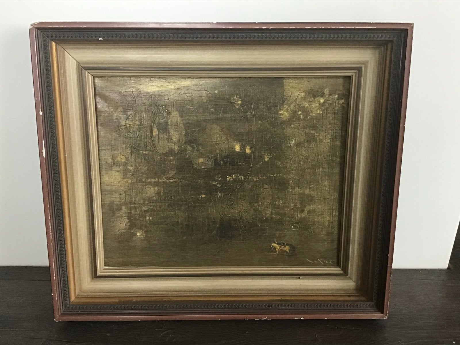 Vintage jaren '70 schilderijlijst hout, Antiek en Kunst, Ophalen, Vintage, Bijzondere lijst