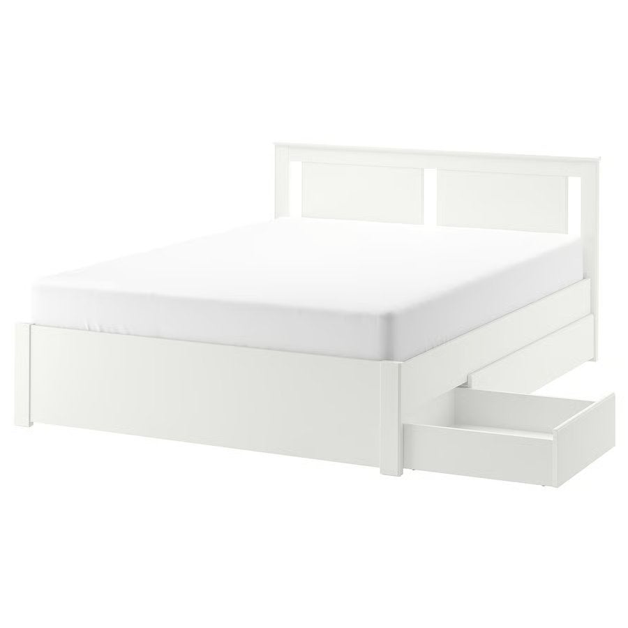 Bed IKEA Songesand with 2 storage boxes, Huis en Inrichting, Ophalen, Tweepersoons, 140 cm, Zo goed als nieuw