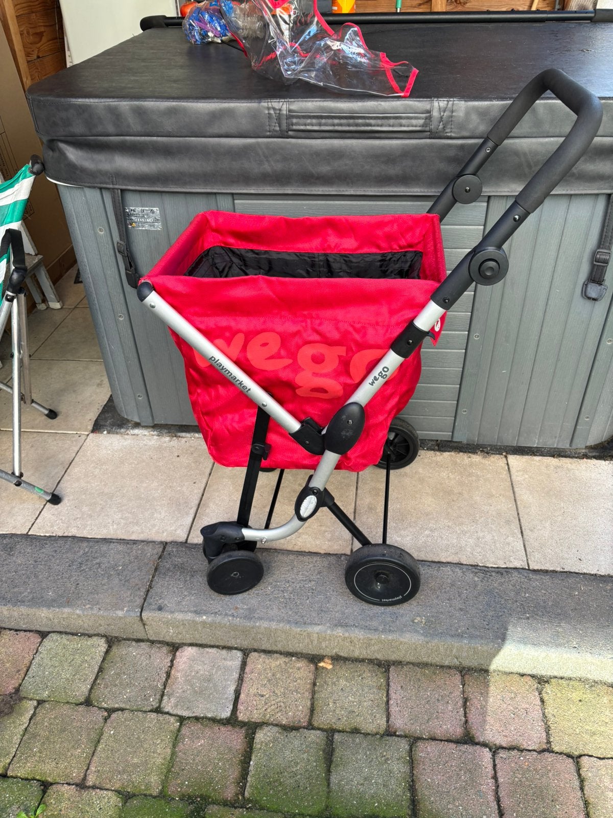 Playmaket trolley 4 wielen inklapbaar, Ophalen of Verzenden, Zo goed als nieuw, Rood, 30 cm of meer