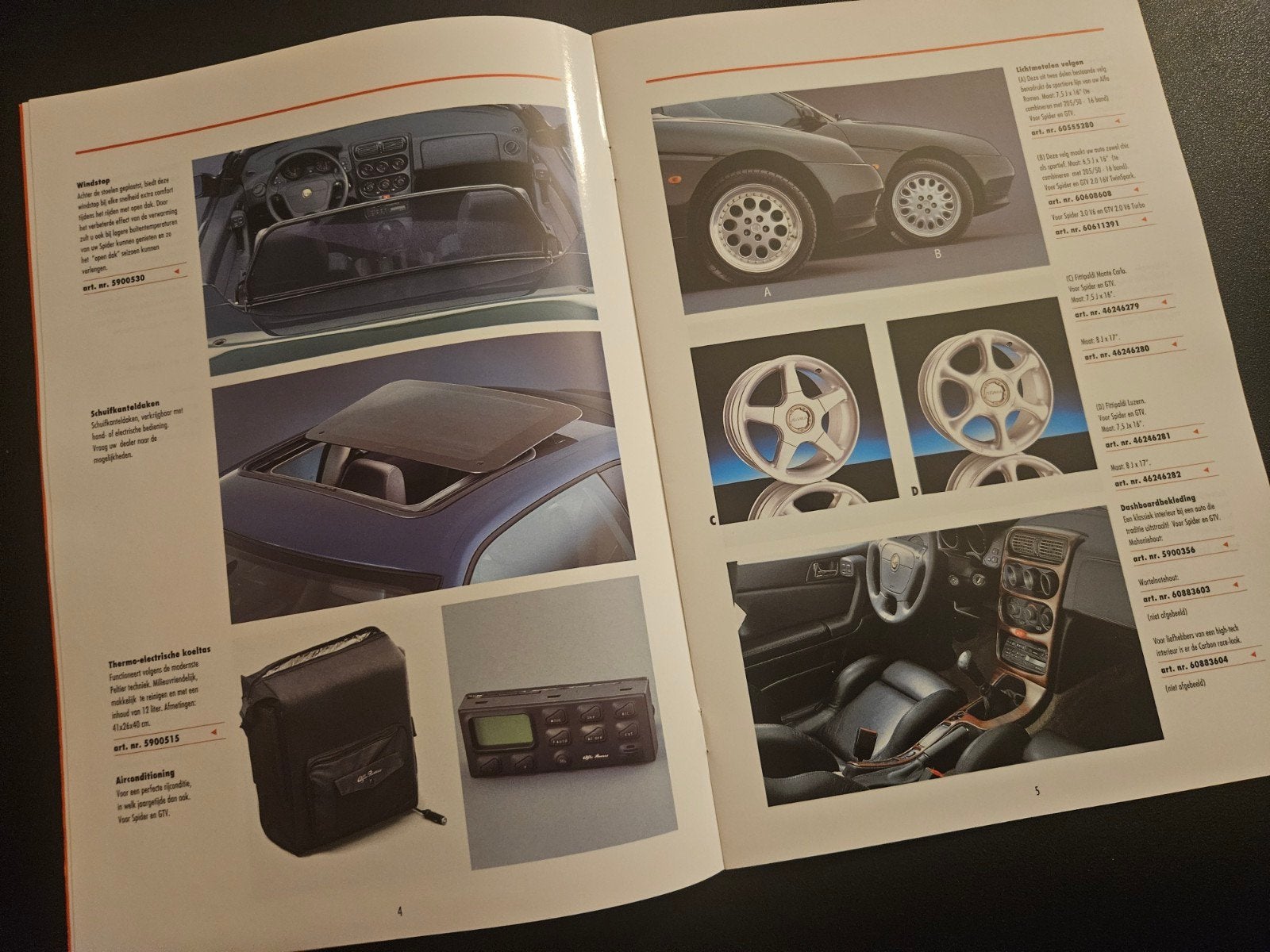 Brochure Alfa Romeo GTV & Spider Accessoires, Ophalen of Verzenden, Zo goed als nieuw, Alfa Romeo