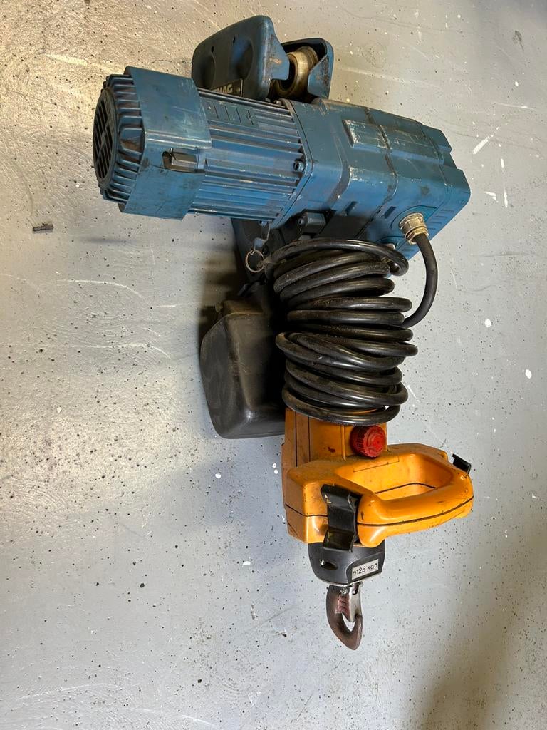 Demag bovenloopkraan 125 kg!, Ophalen, Gebruikt, Elektrisch