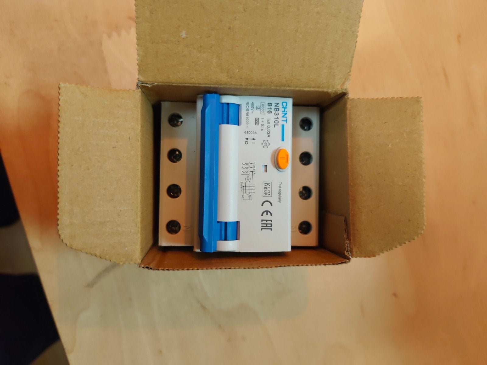 CHNT NB310L 3P+N B16 30mA A 6kA RCBO Aardlekschakelaar, Ophalen of Verzenden, Nieuw, Overige typen