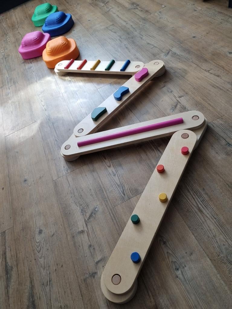 Aldi evenwichtsbalk en stapelstenen set, Ophalen, Gebruikt, Jongen of Meisje