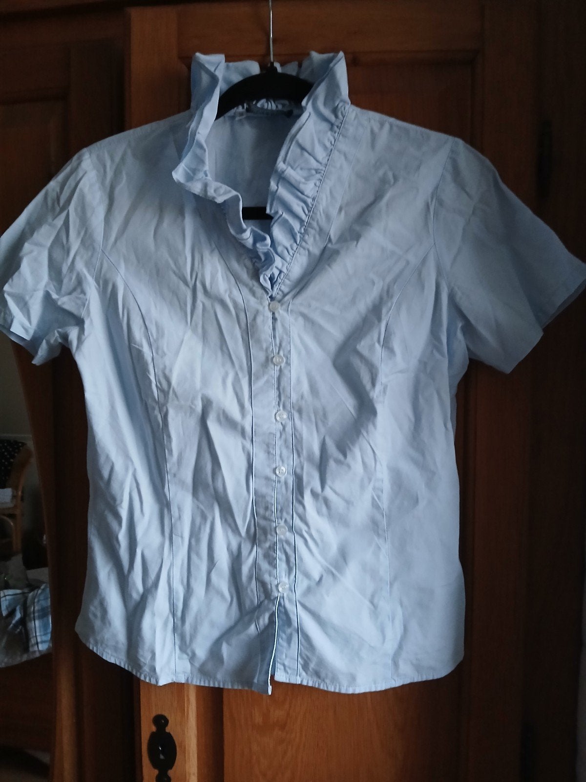 Mooie licht blauwe blouse van College Classic in maat 38., Blauw, College Classic, Zo goed als nieuw, Ophalen