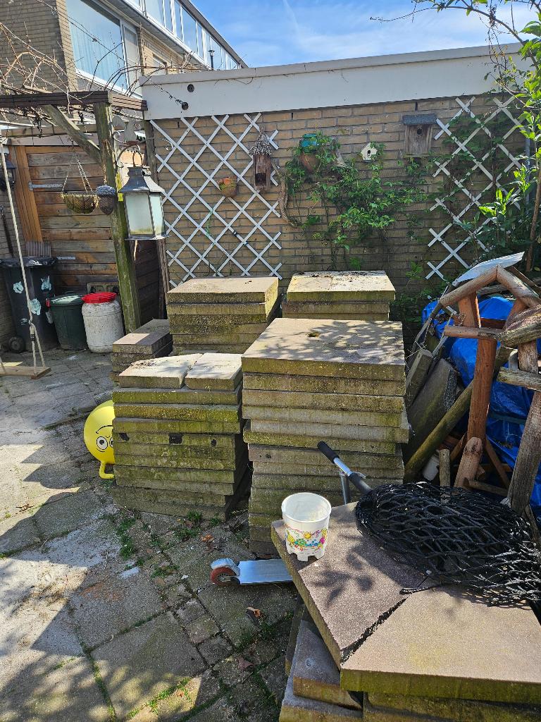 Tuintegels, Tuin en Terras, Tegels en Klinkers, Ophalen, Gebruikt, Beton, Terrastegels